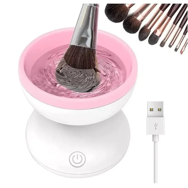 Limpiador Brocha Maquillaje Giratoria El